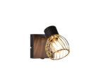 Trio Lighting Trio ARDON ceiling spotlight | 1x E14 max 40W | black with gold | Ø 9 cm | IP20 | 16 cm