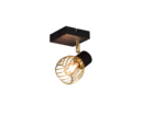 Trio Lighting Trio ARDON ceiling spotlight | 1x E14 max 40W | black with gold | Ø 9 cm | IP20 | 16 cm