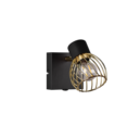 Trio Lighting Trio ARDON plafondspot | E14 Fitting | zwart met goud met goudkleurig | Ø 9 cm | IP20 | excl. 1x E14 | max. 10W