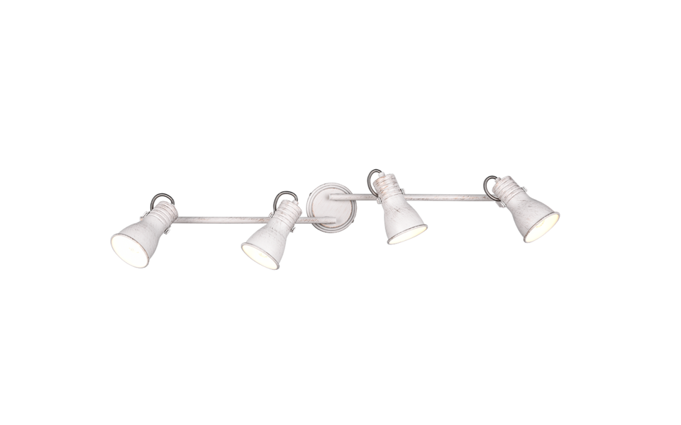 Trio Lighting Trio STEAM plafondspot | E14 Fitting | antiek wit | 77 x 10 cm | IP20 | excl. 4x E14 | max. 25W Trio Lighting Trio STEAM plafondspot | E14 Fitting | antiek wit | 77 x 10 cm | IP20 | excl. 4x E14 | max. 25W