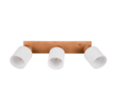 Trio Lighting Trio ASSAM plafondspot | E14 Fitting | natuurlijke afwerking met wit | 45 x 10 cm | IP20 | excl. 3x E14 | max. 25W