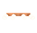 Trio Lighting Trio ASSAM plafondspot | E14 Fitting | natuurlijke afwerking met wit | 60 x 10 cm | IP20 | excl. 4x E14 | max. 25W