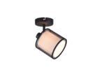 Trio Lighting Trio BURTON plafondspot | E14 Fitting | mat zwart met rookkleur met wit | 12,5 x 18,5 cm | IP20 | excl. 1x E14 | max. 28W