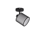 Trio Lighting Trio BURTON plafondspot | E14 Fitting | mat zwart met rookkleur met wit | 12,5 x 18,5 cm | IP20 | excl. 1x E14 | max. 28W
