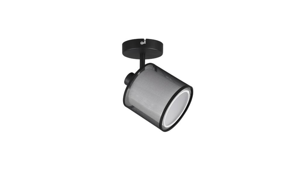 Trio Lighting Trio BURTON ceiling spotlight | 1x E14 max 40W | black | Ø 12.5 cm | IP20 | 18 cm