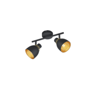 Trio PUNCH ceiling spotlight | E14 | black | IP20