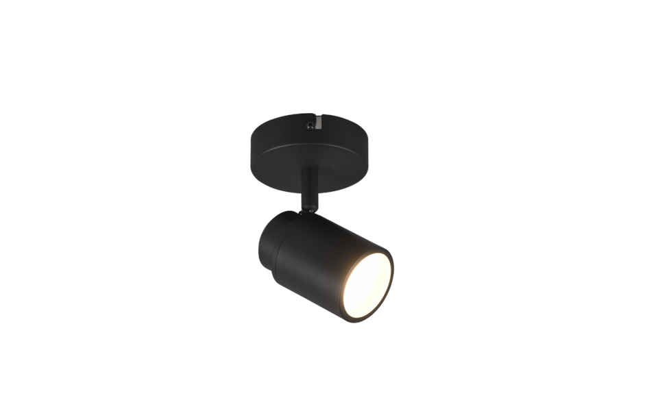 Trio Lighting Trio ANGELO ceiling spotlight | 1x GU10 | black | IP20 | 15.5 cm