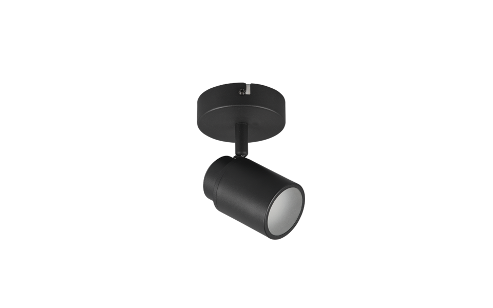 Trio Lighting Trio ANGELO ceiling spotlight | 1x GU10 | black | IP20 | 15.5 cm