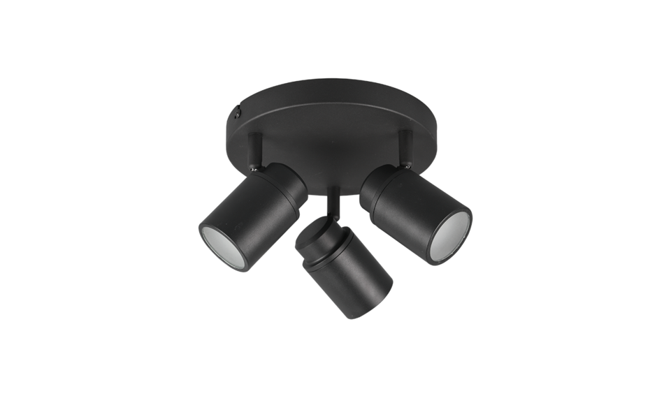 Trio Lighting Trio ANGELO ceiling spotlight | 3x GU10 | black | Ø 20 cm | IP20 | 15.5 cm Trio Lighting Trio ANGELO ceiling spotlight | 3x GU10 | black | Ø 20 cm | IP20 | 15.5 cm