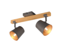Trio Lighting Trio BELL plafondspot | E14 Fitting | nickel antik | 42,5 x 14,5 cm | IP20 | excl. 2x E14 | max. 25W