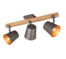 Trio Lighting Trio BELL plafondspot | E14 Fitting | nickel antik | 54 x 14,5 cm | IP20 | excl. 3x E14 | max. 25W