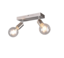 Trio Lighting Trio VANNES plafondspot | E27 Fitting | nikkel mat | 26 x 9 cm | IP20 | excl. 2x E27 | max. 40W