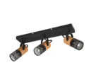 Trio Lighting Trio TOSH plafondspot | E14 Fitting | mat zwart | 44 x 9 cm | IP20 | excl. 3x E14 | max. 40W