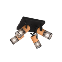 Trio TOSH ceiling spotlight | E14 | black | Ø 22 cm | IP20 Trio TOSH ceiling spotlight | E14 | black | Ø 22 cm | IP20