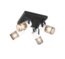 Trio Lighting Trio TOSH plafondspot | E14 Fitting | zwart en wit | 22 x 22 cm | IP20 | excl. 4x E14 | max. 40W