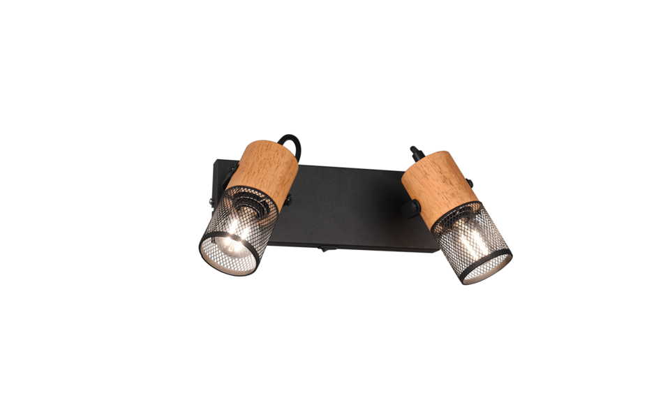 Trio Lighting Trio TOSH plafondspot | E14 Fitting | mat zwart | 26 x 9 cm | IP20 | excl. 2x E14 | max. 15W Trio Lighting Trio TOSH plafondspot | E14 Fitting | mat zwart | 26 x 9 cm | IP20 | excl. 2x E14 | max. 15W