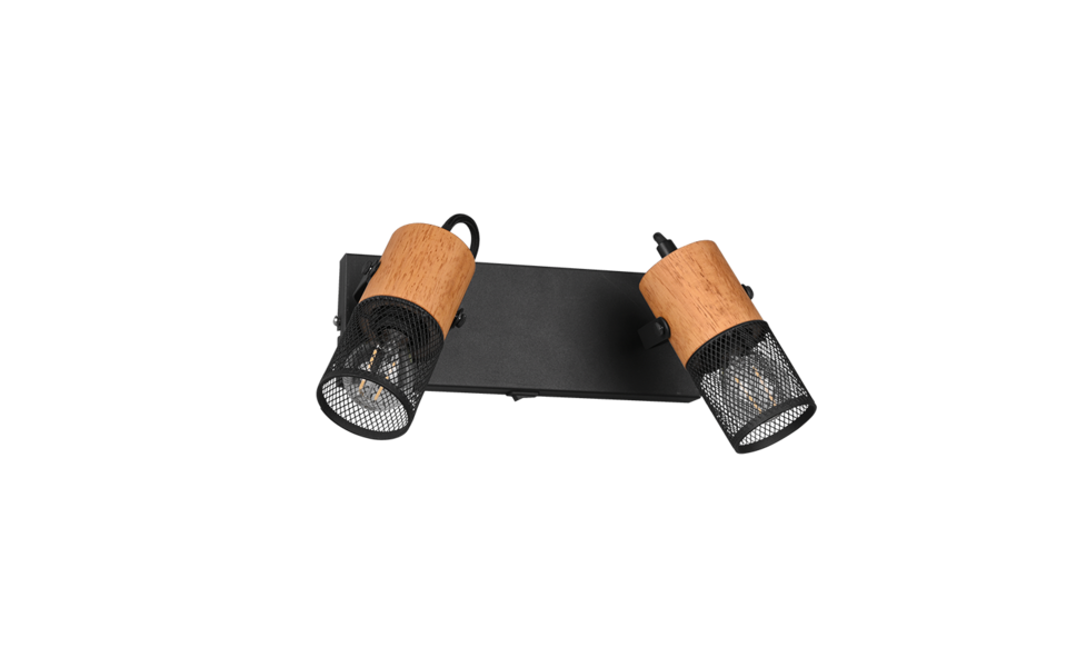 Trio Lighting Trio TOSH plafondspot | E14 Fitting | mat zwart | 26 x 9 cm | IP20 | excl. 2x E14 | max. 15W Trio Lighting Trio TOSH plafondspot | E14 Fitting | mat zwart | 26 x 9 cm | IP20 | excl. 2x E14 | max. 15W