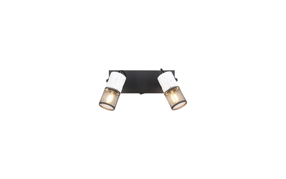 Trio Lighting Trio TOSH ceiling spotlight | 2x E14 max 40W | IP20 | 19.5 cm