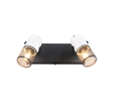 Trio Lighting Trio TOSH plafondspot | E14 Fitting | zwart en wit | 26 x 9 cm | IP20 | excl. 2x E14 | max. 15W