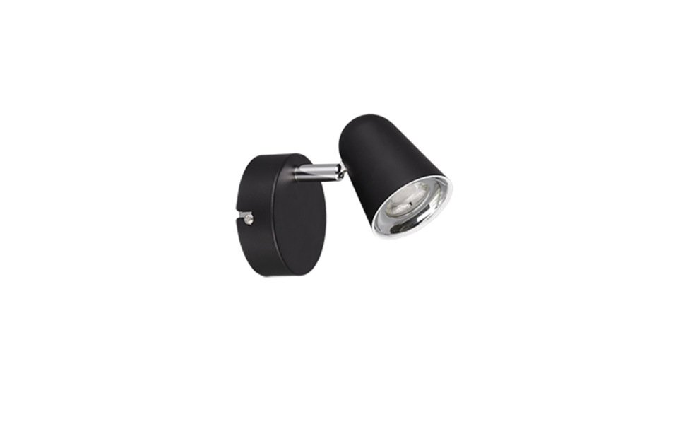 Trio Lighting Trio TOULOUSE plafondspot | LED | mat zwart | 9 x 12 cm | IP20 | 1x 3,5W | 400 lm | 3000K | niet dimbaar