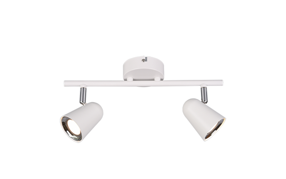 Trio Lighting Trio TOULOUSE plafondspot | LED | wit mat | 34 x 9 cm | IP20 | 2x 3,5W | 400 lm | 3000K | niet dimbaar Trio Lighting Trio TOULOUSE plafondspot | LED | wit mat | 34 x 9 cm | IP20 | 2x 3,5W | 400 lm | 3000K | niet dimbaar