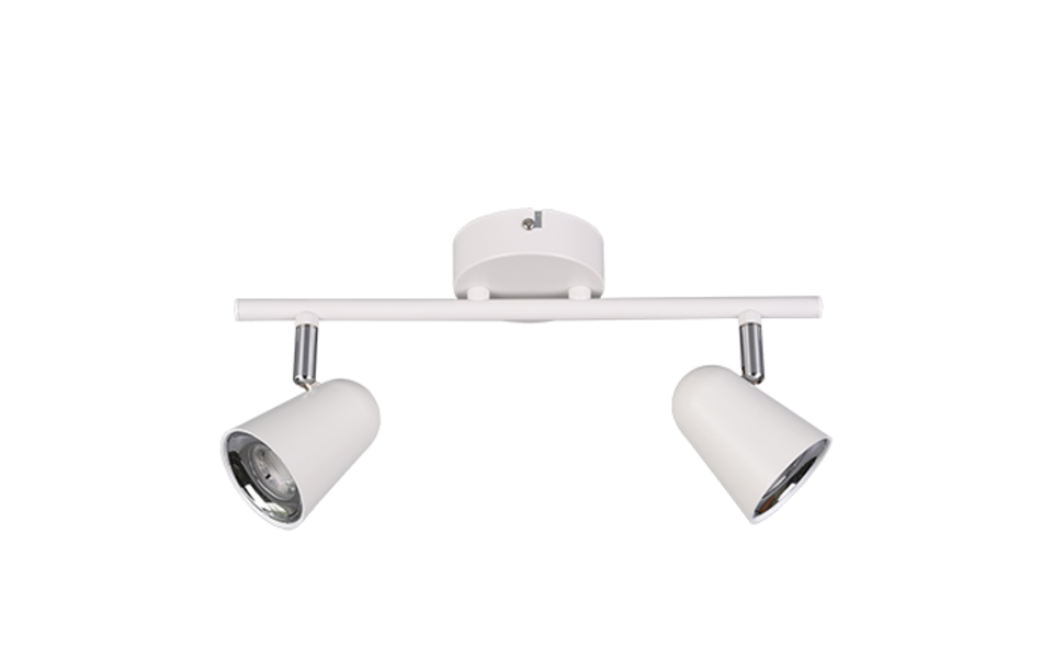 Trio Lighting Trio TOULOUSE plafondspot | LED | wit mat | 34 x 9 cm | IP20 | 2x 3,5W | 400 lm | 3000K | niet dimbaar Trio Lighting Trio TOULOUSE plafondspot | LED | wit mat | 34 x 9 cm | IP20 | 2x 3,5W | 400 lm | 3000K | niet dimbaar