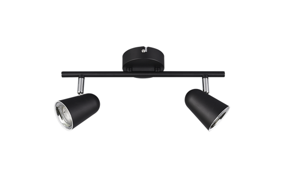 Trio Lighting Trio TOULOUSE ceiling spotlight | 2x 3.5W 400 lm 3000K | black | IP20 | 17 cm Trio Lighting Trio TOULOUSE ceiling spotlight | 2x 3.5W 400 lm 3000K | black | IP20 | 17 cm