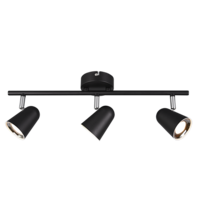 Trio TOULOUSE ceiling spotlight | black | IP20