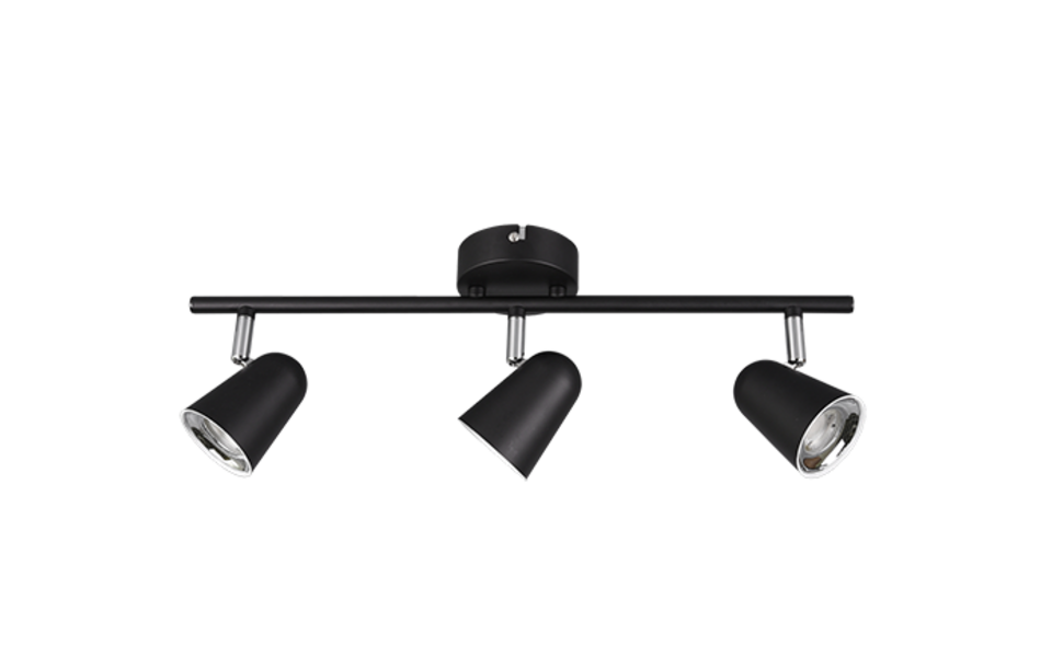 Trio Lighting Trio TOULOUSE ceiling spotlight | 3x 3.5W 400 lm 3000K | black | IP20 | 17 cm