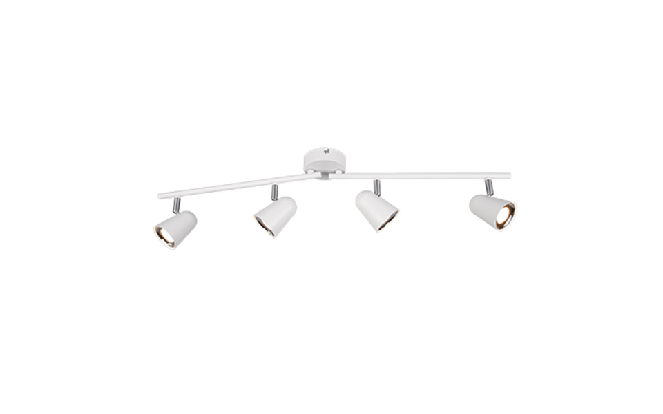 Trio Lighting Trio TOULOUSE plafondspot | LED | wit mat | 78 x 9 cm | IP20 | 4x 3,5W | 400 lm | 3000K | niet dimbaar