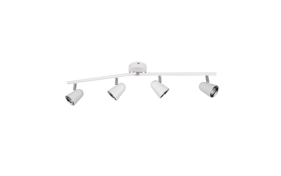 Trio Lighting Trio TOULOUSE plafondspot | LED | wit mat | 78 x 9 cm | IP20 | 4x 3,5W | 400 lm | 3000K | niet dimbaar