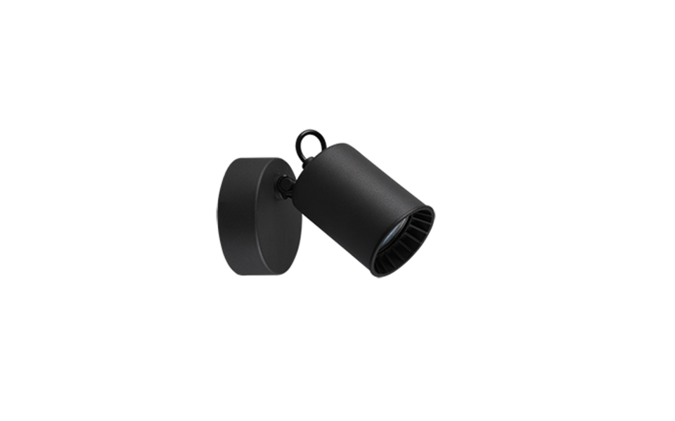 Trio Lighting Trio PAGO plafondspot | GU10 Fitting | mat zwart met zwart | 9 x 10 cm | IP20 | excl. 1x GU10 | max. 35W