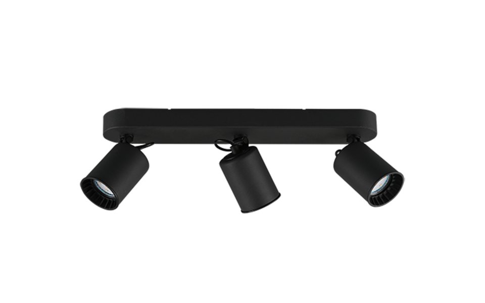 Trio Lighting Trio PAGO ceiling spotlight | 3x GU10 | black | IP20 | 15 cm