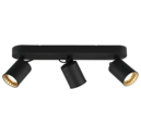 Trio Lighting Trio PAGO plafondspot | GU10 Fitting | mat zwart met zwart | 41 x 7 cm | IP20 | excl. 3x GU10 | max. 35W