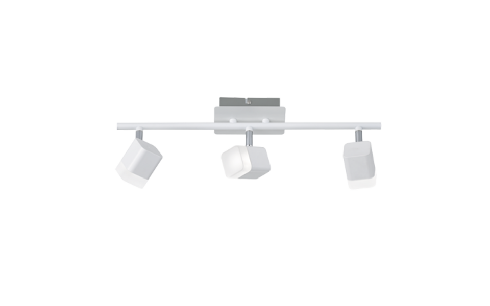 Trio Lighting Trio ROUBAIX plafondspot | LED | wit mat met wit | 48 x 9 cm | IP20 | 3x 3,5W | 400 lm | 3000K | niet dimbaar