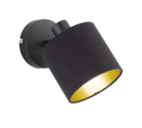 Trio Lighting Trio TOMMY plafondspot | E14 Fitting | mat zwart met goudkleurig | 12 x 17,6 cm | IP20 | excl. 1x E14 | max. 28W