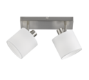 Trio Lighting Trio TOMMY plafondspot | E14 Fitting | nikkel mat met wit | 28 x 17,6 cm | IP20 | excl. 2x E14 | max. 28W