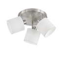 Trio Lighting Trio TOMMY plafondspot | E14 Fitting | nikkel mat met wit | Ø 25 cm | IP20 | excl. 3x E14 | max. 28W