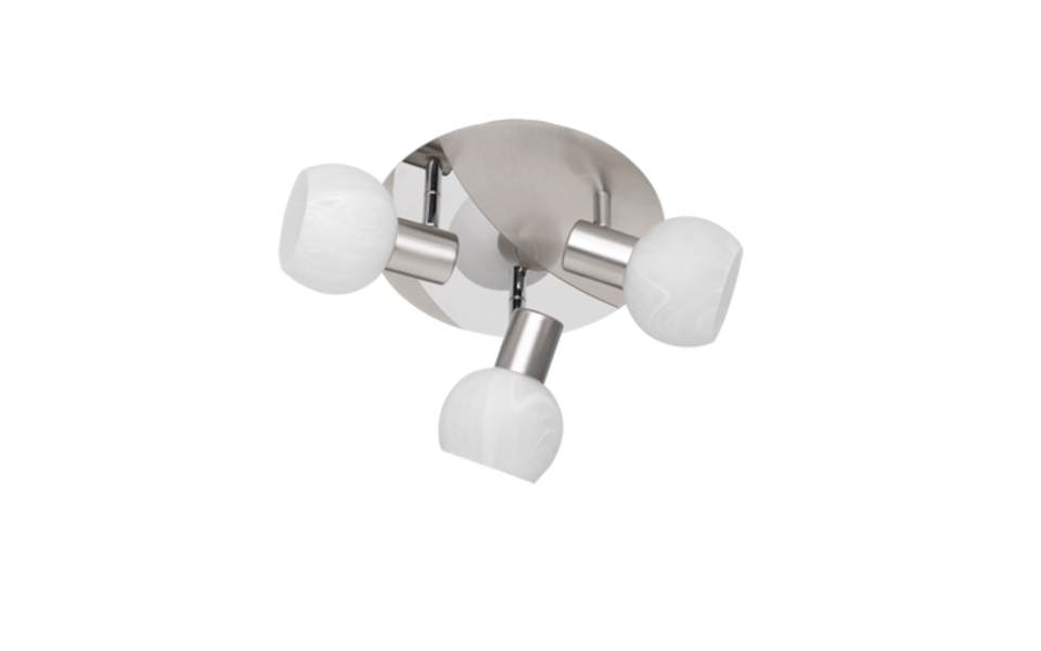 Trio Lighting Trio ANTIBES plafondspot | E14 Fitting | nikkel mat met albast | Ø 22 cm | IP20 | excl. 3x E14 | max. 28W Trio Lighting Trio ANTIBES plafondspot | E14 Fitting | nikkel mat met albast | Ø 22 cm | IP20 | excl. 3x E14 | max. 28W