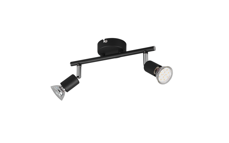 Trio Lighting Trio PARIS ceiling spotlight | 2x GU10 | black | IP20 | 13.5 cm