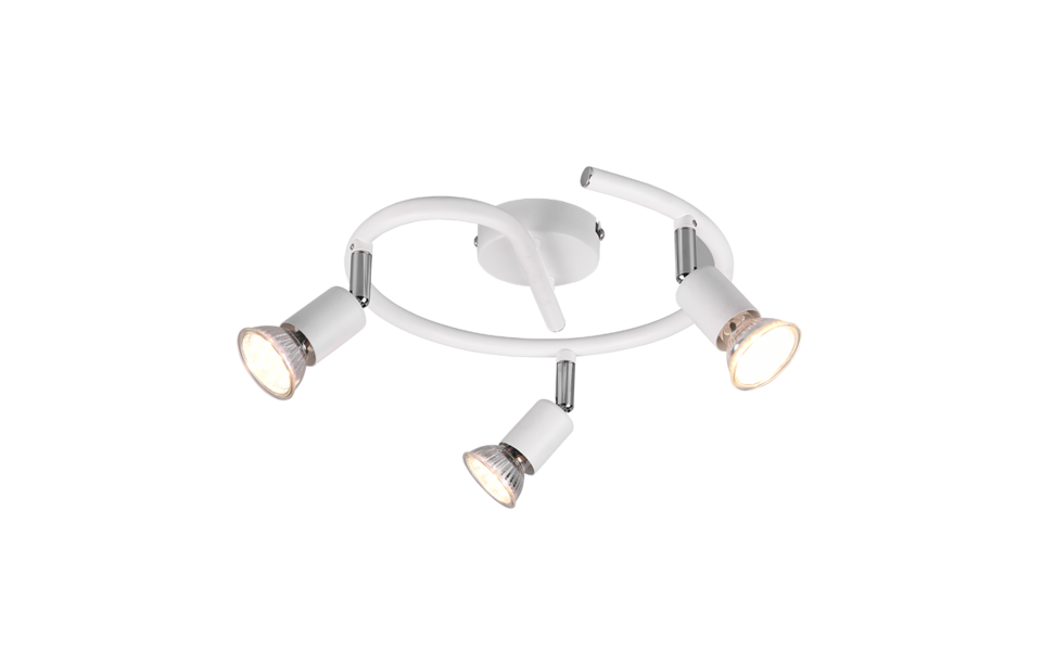 Trio Lighting Trio PARIS ceiling spotlight | 3x GU10 | chrome | Ø 26 cm | IP20 | 13.5 cm