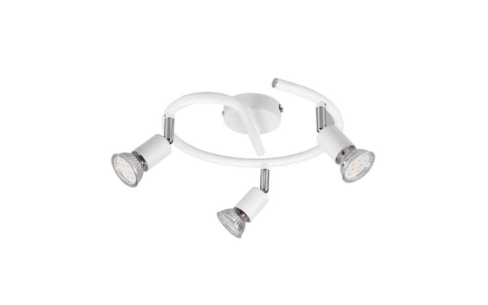 Trio Lighting Trio PARIS plafondspot | GU10 Fitting | wit mat | Ø 25 cm | IP20 | excl. 3x GU10 | max. 35W