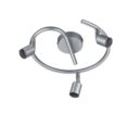 Trio Lighting Trio PARIS plafondspot | GU10 Fitting | titaan | Ø 25 cm | IP20 | excl. 3x GU10 | max. 35W
