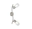 Trio Lighting Trio COLMAR plafondspot | E14 Fitting | nikkel mat met transparant | 39 x 8 cm | IP20 | excl. 2x E14 | max. 28W