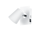 Trio Lighting Trio NARCOS plafondspot | LED | wit mat met wit | 7,5 x 12 cm | IP20 | 1x 6,5W | 600 lm | 3000K | niet dimbaar