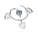 Trio Lighting Trio TOURS plafondspot | LED | chroom met transparant | Ø 25 cm | IP20 | 3x 3,5W | 400 lm | 3000K | niet dimbaar