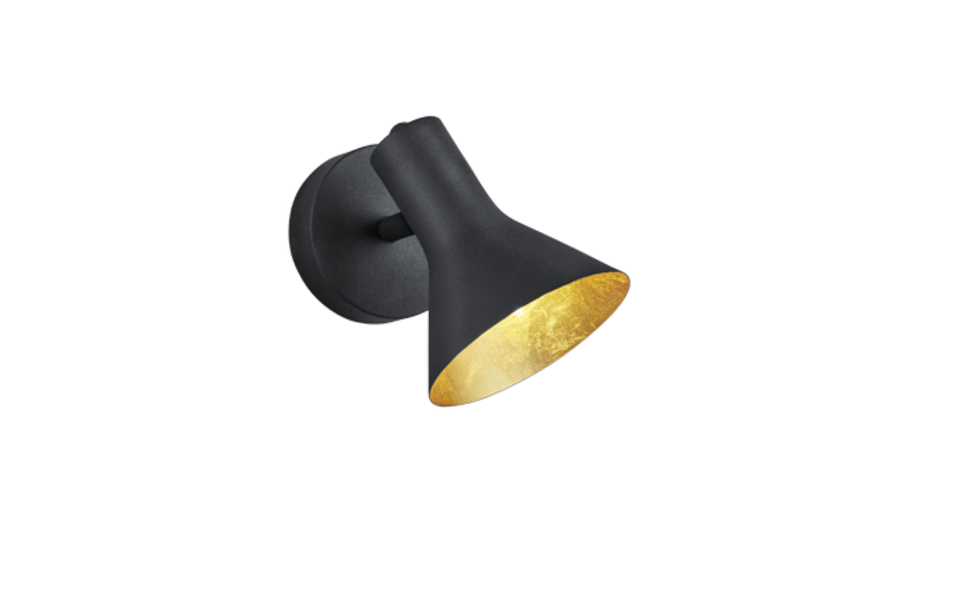 Trio Lighting Trio NINA plafondspot | E14 Fitting | zwart met goudkleurig | 11 x 14 cm | IP20 | excl. 1x E14 | max. 40W Trio Lighting Trio NINA plafondspot | E14 Fitting | zwart met goudkleurig | 11 x 14 cm | IP20 | excl. 1x E14 | max. 40W