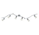 Trio Lighting Trio LEVISTO plafondspot | LED | E14 Fitting | nikkel mat met albast | 180 x 11 cm | IP20 | 6x 4,9W | 470 lm | 3000K | niet dimbaar