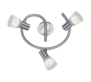 Trio Lighting Trio LEVISTO plafondspot | LED | E14 Fitting | nikkel mat met albast | Ø 30 cm | IP20 | 3x 4,9W | 470 lm | 3000K | niet dimbaar