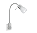 Trio Lighting Trio LEVISTO plafondspot | LED | E14 Fitting | nikkel mat met albast | 7,4 x 40 cm | IP20 | 1x 4,9W | 470 lm | 3000K | dimbaar